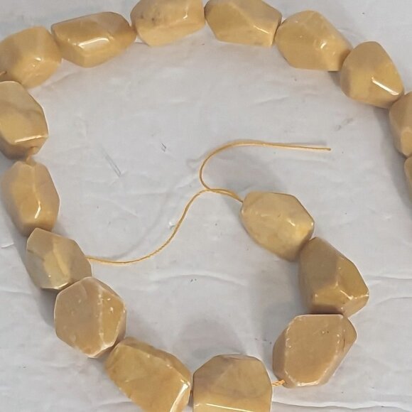 Yellow Aventurine Beads Tumbled Natural Stone Crafts Jewelry 18 Count String - Picture 5 of 5